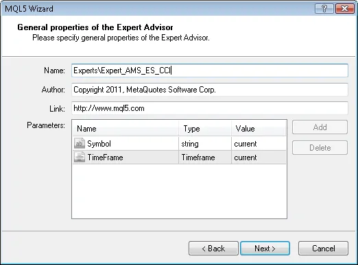 चित्र 5. एक्सपर्ट एडवाइजर की सामान्य विशेषताएं