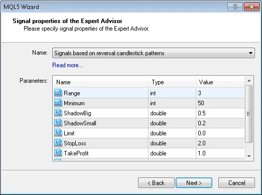 图2. 在MQL5 Wizard中选择基于反转蜡烛图模式的信号