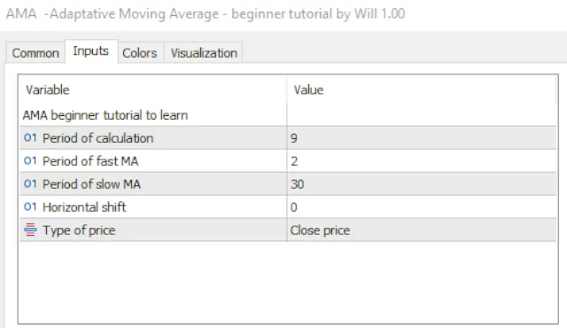 การตั้งค่า AMA Inputs