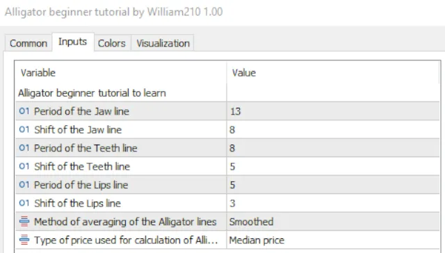 Alligator beginner tutorial - Inputs Alligator beginner tutorial - Inputs