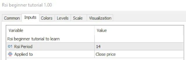 Rsi Inputs Mql5
