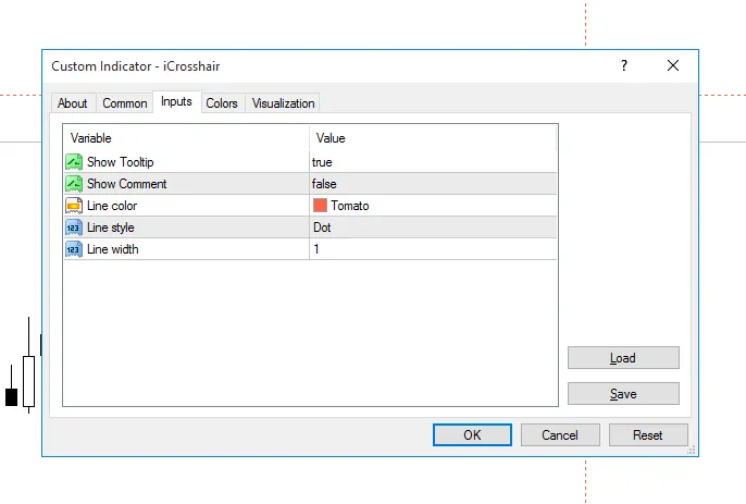 impostazioni iCrosshair