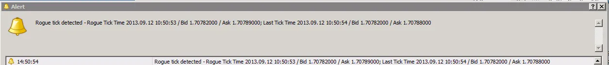 로그 틱 감지기 팝업 알림 예시
